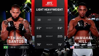 Джамал Хилл vs Тиаго Сантос - Полный бой